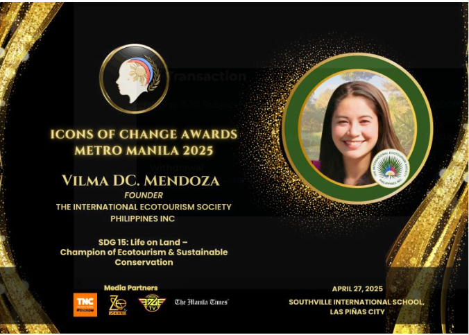Founder of TIESPHI Ms. Vilma De Claro Mendoza Awarded at the Icons of Change Awards 2025