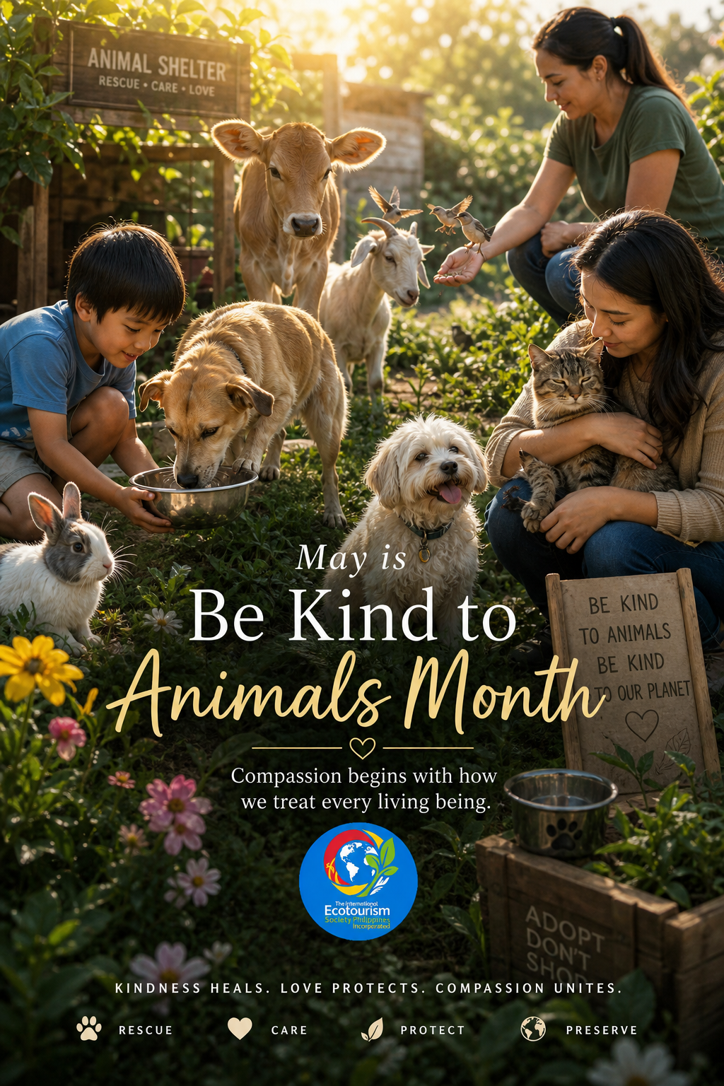The International Ecotourism Society Philippines Incorporated Champions “Be Kind to Animals Month” This May